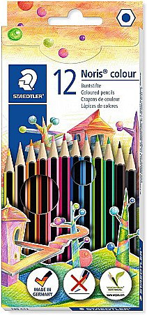 Creioane colorate - GRI CREIOANE COLORATE 12/SET STAEDTLER NORIS WOPEX 185C12