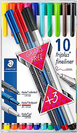 GRI FINELINER STAEDTLER TRIPLUS 10+3 334TB13 [0]