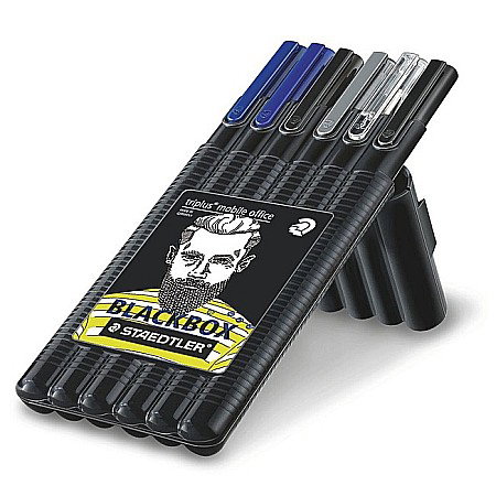 FINE ARTS&GRAPHICS - GRI SET INSTRUMENTE STAEDTLER TRIPLUS 6/SET BLACK BOX 34SB6B