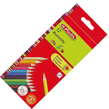 Creioane colorate - HE CREIOANE COLORATE 12/SET HERLITZ 10412021 TRIUNGHIULARE