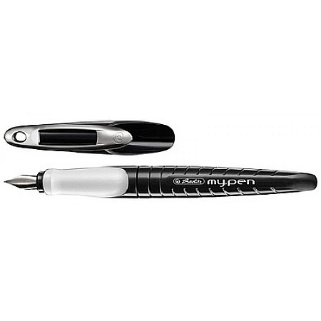 Stilouri si Rollere cu Cerneala - HE STILOU HERLITZ MYPEN L NEGRU/ALB 10999803 STANGACI