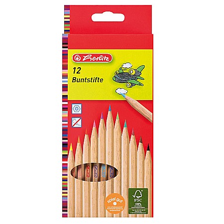 Creioane colorate - HE CREIOANE COLORATE 12/SET NATUR HERLITZ 8660086