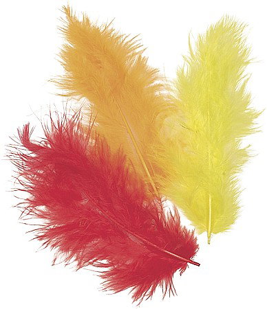 Pene - KP PENE DECOR MARABOU 10CM 15/SET MIX PORTOCALIU 6619910