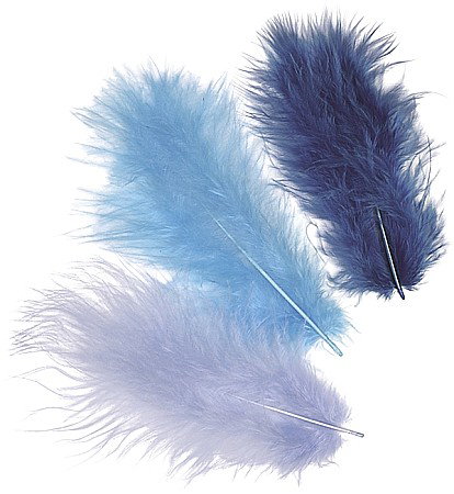 Pene - KP PENE DECOR MARABOU 10CM 15/SET MIX ALBASTRU 6619933