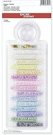 Margele din plastic/ sticla - KP KIT MARGELE STICLA 2.5MM DIVERSE CULORI PASTEL 6115102