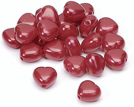 HOBBY - KP PERLE INIMI 1CM 24/SET ROSII 8022025