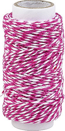 Tehnici de cusut si Broderie - KP SFOARA BUMBAC 1MM*20M ALB-ROZ 62660013