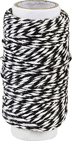 Tehnici de cusut si Broderie - KP SFOARA BUMBAC 1MM*20M ALB-NEGRU 62660019