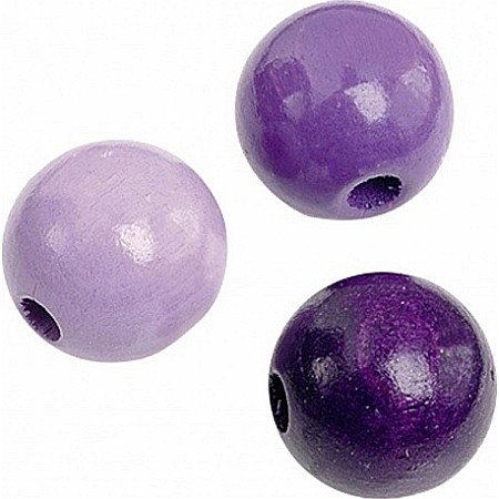 Margele din Lemn - KP MARGELE LEMN 8 MM 85/SET MIX MOV LILA 6012805