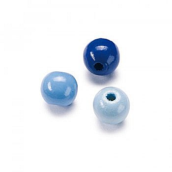 Margele din Lemn - KP MARGELE LEMN 8 MM 85/SET MIX ALBASTRU 6012807