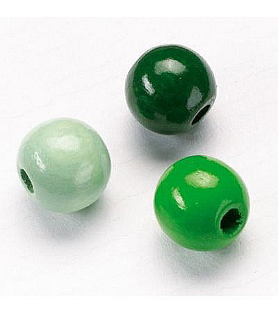 HOBBY - KP MARGELE LEMN 8 MM 85/SET MIX VERDE 6012809