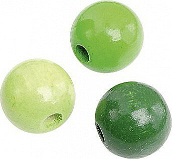 HOBBY - KP MARGELE LEMN 10 MM 50/SET MIX VERDE 6013008