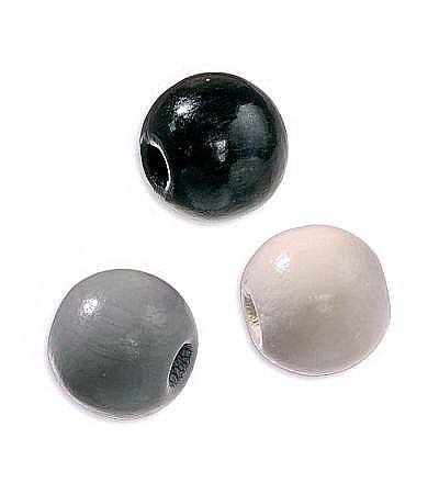 Margele din Lemn - KP MARGELE LEMN 10 MM 50/SET MIX NEGRU GRI ALB 6013011