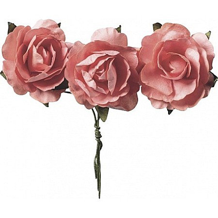 Decorațiuni pentru Masa de Paște și Coronițe Decorative - KP TRANDAFIRI HARTIE 2.5CM 12/SET SOMON 7611008