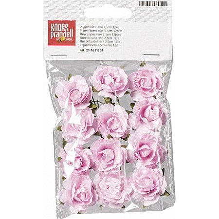 Decorațiuni pentru Masa de Paște și Coronițe Decorative - KP TRANDAFIRI HARTIE 2.5CM 12/SET ROZ 7611009