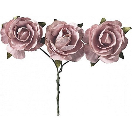 Decorațiuni pentru Masa de Paște și Coronițe Decorative - KP TRANDAFIRI HARTIE 2.5CM 12/SET ROZ ANTIC 7611010