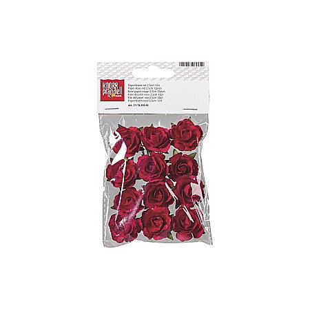 Flori si petale artificiale PF - KP TRANDAFIRI HARTIE 2.5CM 12/SET ROSU 7611011