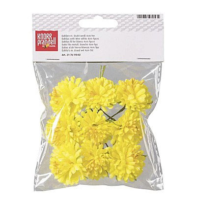 Flori si petale artificiale PF - KP DALIE GALBENA DECOR 4CM 9/SET 7611003