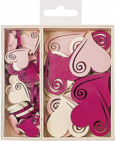 KP DECORATIUNI LEMN 54/SET INIMIOARE ROMANTICE 8001306 [1]