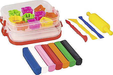 RECHIZITE SCOLARE IPB - BR SET CREATIV PLASTILINA MODELAJ 380GR IN CUTIE PLASTIC 2151125