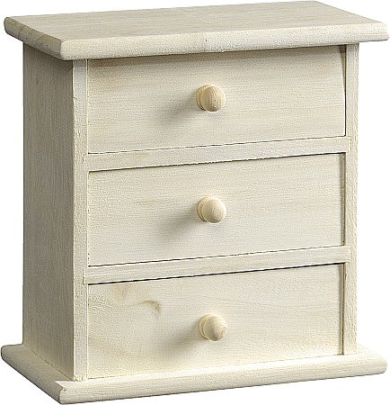 Cutii/ Cufere/ Tavi Lemn - KP MINIATURA COMODA LEMN 3 SERTARE 16.5*17CM 8735252