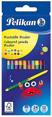 RECHIZITE SCOLARE IPB - HE CREIOANE COLORATE 12/SET 2 CAPETE PELIKAN 700146