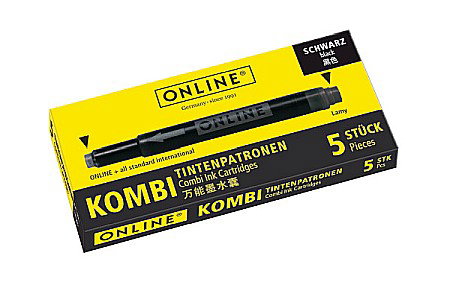 Cerneala Stilouri, Patroane cerneala - ONLINE PATROANE CERNEALA 5/SET KOMBI NEGRU 17306