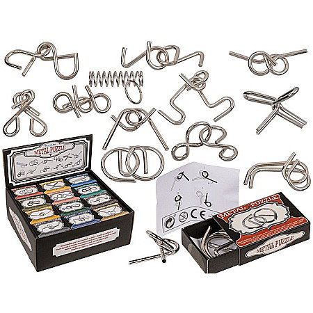 Jucarii - BLU MINI PUZZLE PIESE METALICE 7CM 76/8044