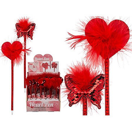 PIX CU PUF SI PAIETE 21CM INIMA/FLUTURE 230035 [0]