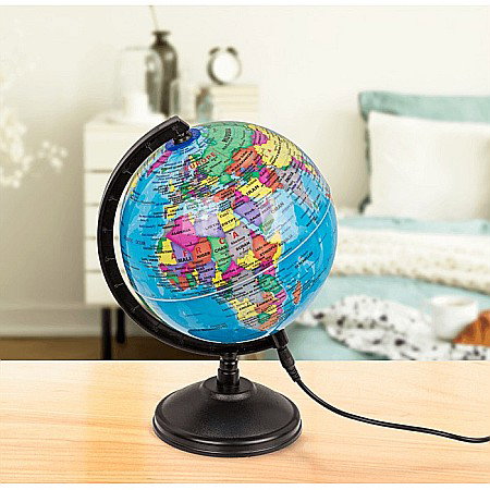 BLU GLOB PAMANTESC CU LED 15.5CM INCARCARE USB 57/1206 [4]