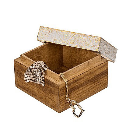 BLU CUTIE DE BIJUTERII DIN LEMN 2/SET 10*10CM -7.5*7.5CM DECOR AURIU 230172 [3]