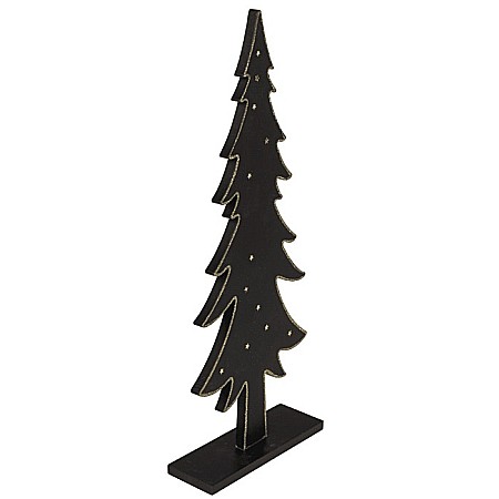 BLU BRAD DECOR 15*5*38CM DIN LEMN NEGRU CU STELUTE AURII 960428 [2]