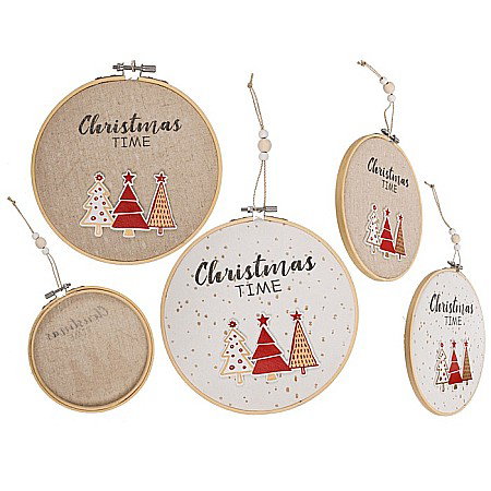 DE SEZON - BLU DECORATIUNE SUSPENDATA DIN LEMN 2*21*2CM CHRISTMAS TIME 960434