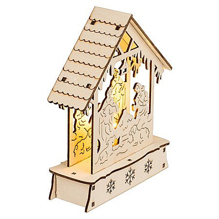 BLU DECORATIUNE LUMINOASA 3D LEMN 12*14CM NASTEREA DOMNULUI 939126 [3]