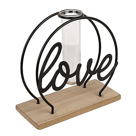 Idei de cadouri - BLU SUPORT METALIC PT PLANTE PE BAZA DE LEMN LOVE 144396