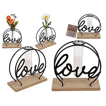 BLU SUPORT METALIC PT PLANTE PE BAZA DE LEMN LOVE 144396 [3]