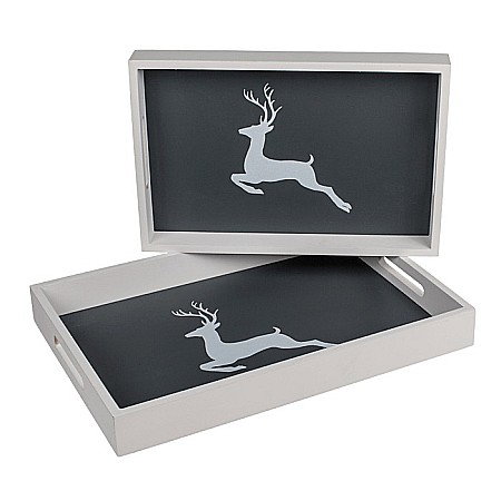 BLU TAVA LEMN CRACIUN - REN 35*24CM ALB/GRI 144466 [5]