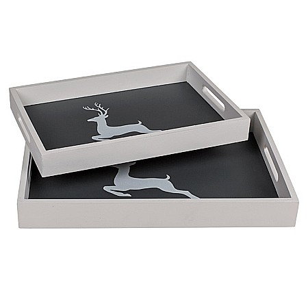 BLU TAVA LEMN CRACIUN - REN 30*20CM ALB/GRI 144466 [4]