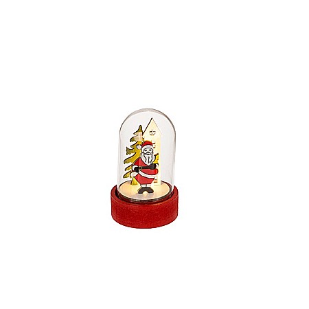 BLU DECORATIUNE LUMINOASA CRACIUN 8CM CU CUPOLA DE STICLA 160066 [3]