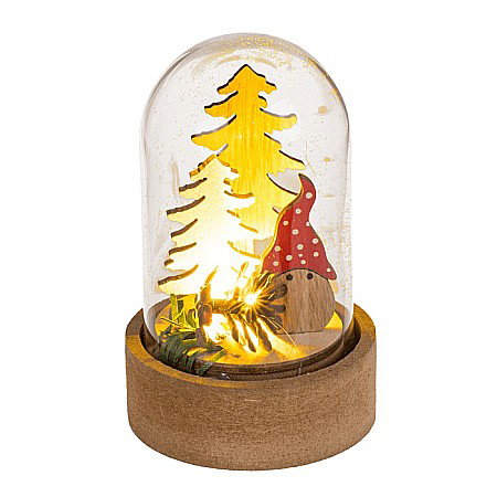 BLU DECORATIUNE LUMINOASA CRACIUN 8CM CU CUPOLA DE STICLA 160066 [8]