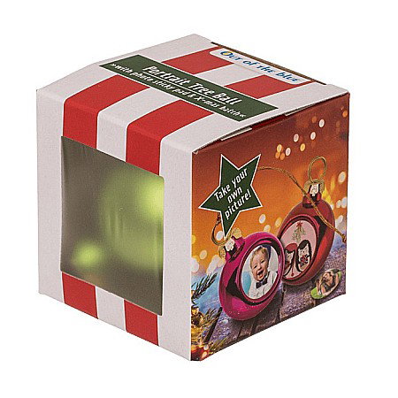BLU GLOB FOTO ROTUND 6CM PENTRU POM DE CRACIUN 160094 [1]