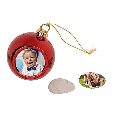 BLU GLOB FOTO ROTUND 6CM PENTRU POM DE CRACIUN 160094 [10]