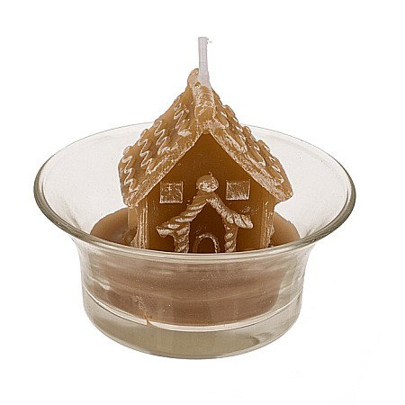BLU SUPORT DECORATIV DIN STICLA 3*2*4CM CU LUMANARE IN FORMA DE CASUTA 950152 [4]
