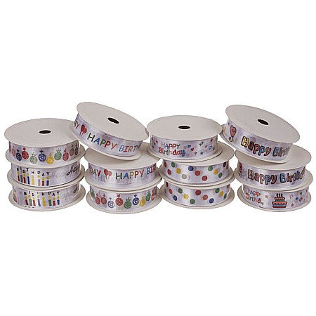 BLU BANDA DECORATIVA POLIESTER 2CM*2M HAPPY BIRTHDAY 180498 [2]