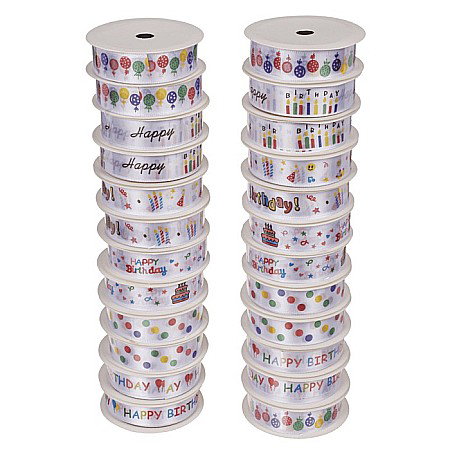 BLU BANDA DECORATIVA POLIESTER 2CM*2M HAPPY BIRTHDAY 180498 [3]