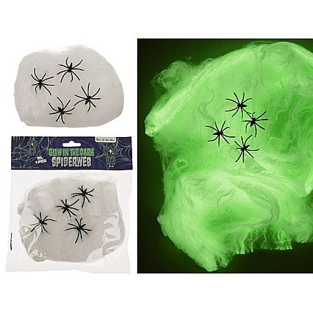 Halloween - BLU PANZA DE PAIANJEN DECORATIVA 28GR GLOW IN THE DARK CU 4 PAIAJENI MICI 98/2111