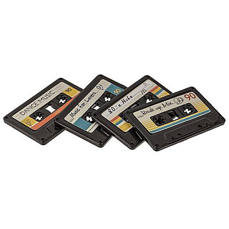 BLU MAGNET FRIGIDER CASETA AUDIO RETRO 3*4.2CM 4/SET 33/5972 [4]