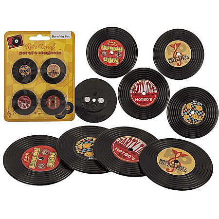 BLU MAGNET FRIGIDER VINIL RETRO 4.2*4.2CM 4/SET 33/5973 [0]