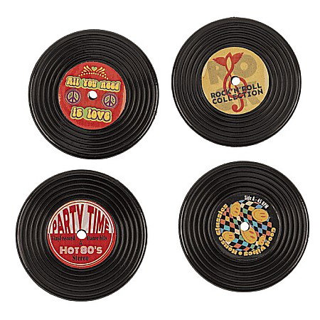 BLU MAGNET FRIGIDER VINIL RETRO 4.2*4.2CM 4/SET 33/5973 [4]