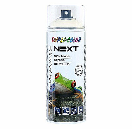 Culori Acrilice Spray - TEM VOPSEA SPRAY DUPLI-COLOR NEXT 400ML, PURE WHITE GLOSSY 383814/RAL9010
